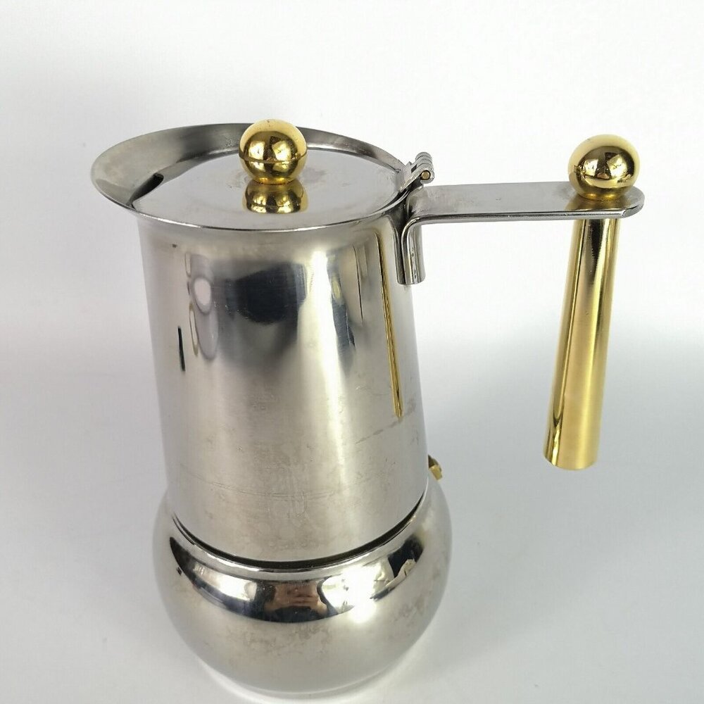Vintage Italian Espresso Coffee Maker Kitty Oro Design GB Guido Bergna